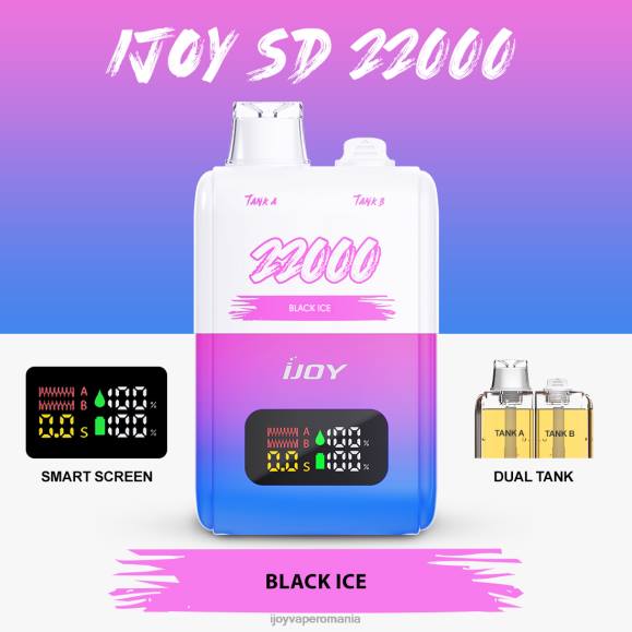 iJOY SD 22000 de unică folosință 8FVV148 - iJOY Vapes For Sale gheață neagră