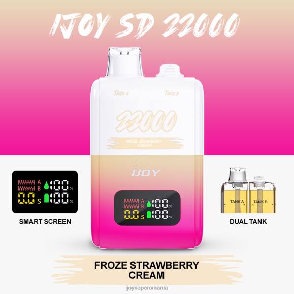 iJOY SD 22000 de unică folosință 8FVV152 - iJOY Disposable Vape Review crema de capsuni congelata