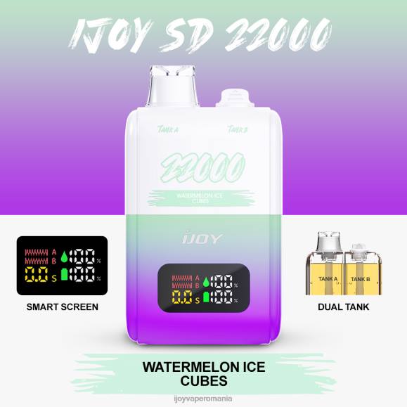 iJOY SD 22000 de unică folosință 8FVV159 - iJOY Vape Romania cuburi de gheata de pepene verde