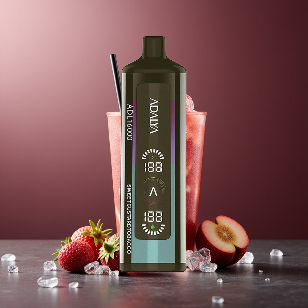 Adalya ADL 16000 PRO Pufuri Vapă Dispozabilă Dulce Crema de Tutun Țevă de Oțel Ecran Digital