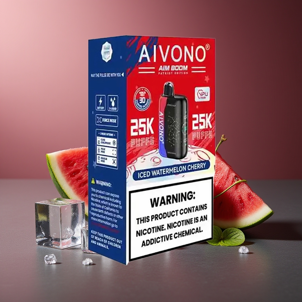 Aivono Aim Boom 25000 Pufuri Gheață Pepene Roșu Cireașă 28ml 650mAh