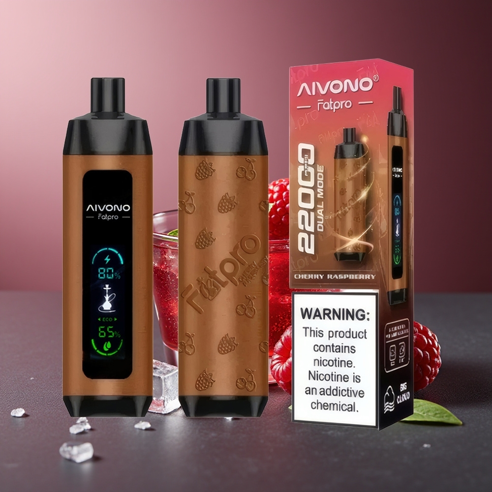 Aivono Aim Fatpro 22000 Pufuri Cireșă Zmeură Reîncărcabil 0.6 ohm