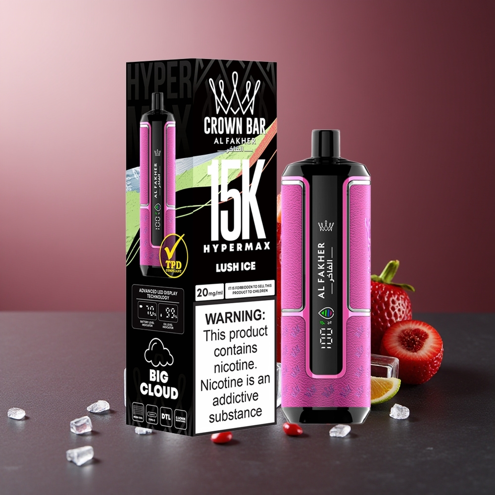 Al Fakher Crown Bar 15K Gheata Verde Portabil Vape Kit