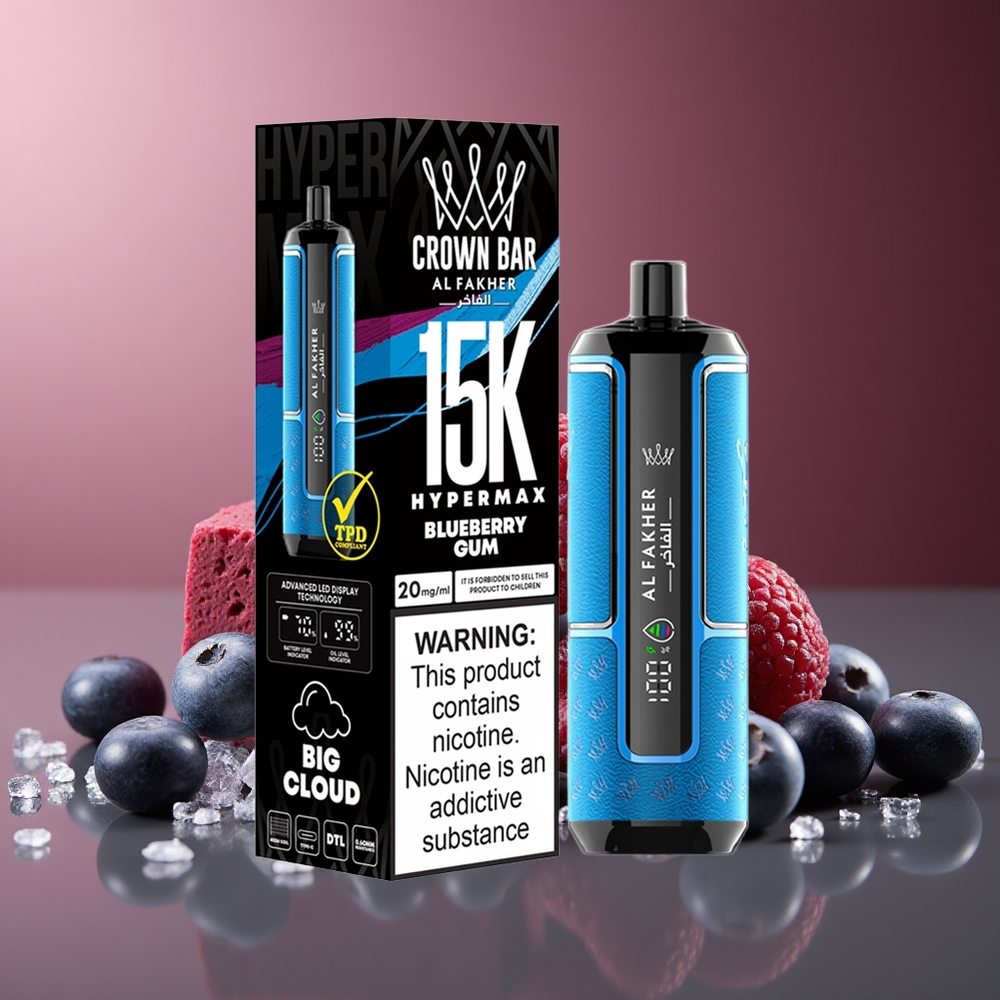 Al Fakher Crown Bar 15K Guma de Afine Portabil Compact