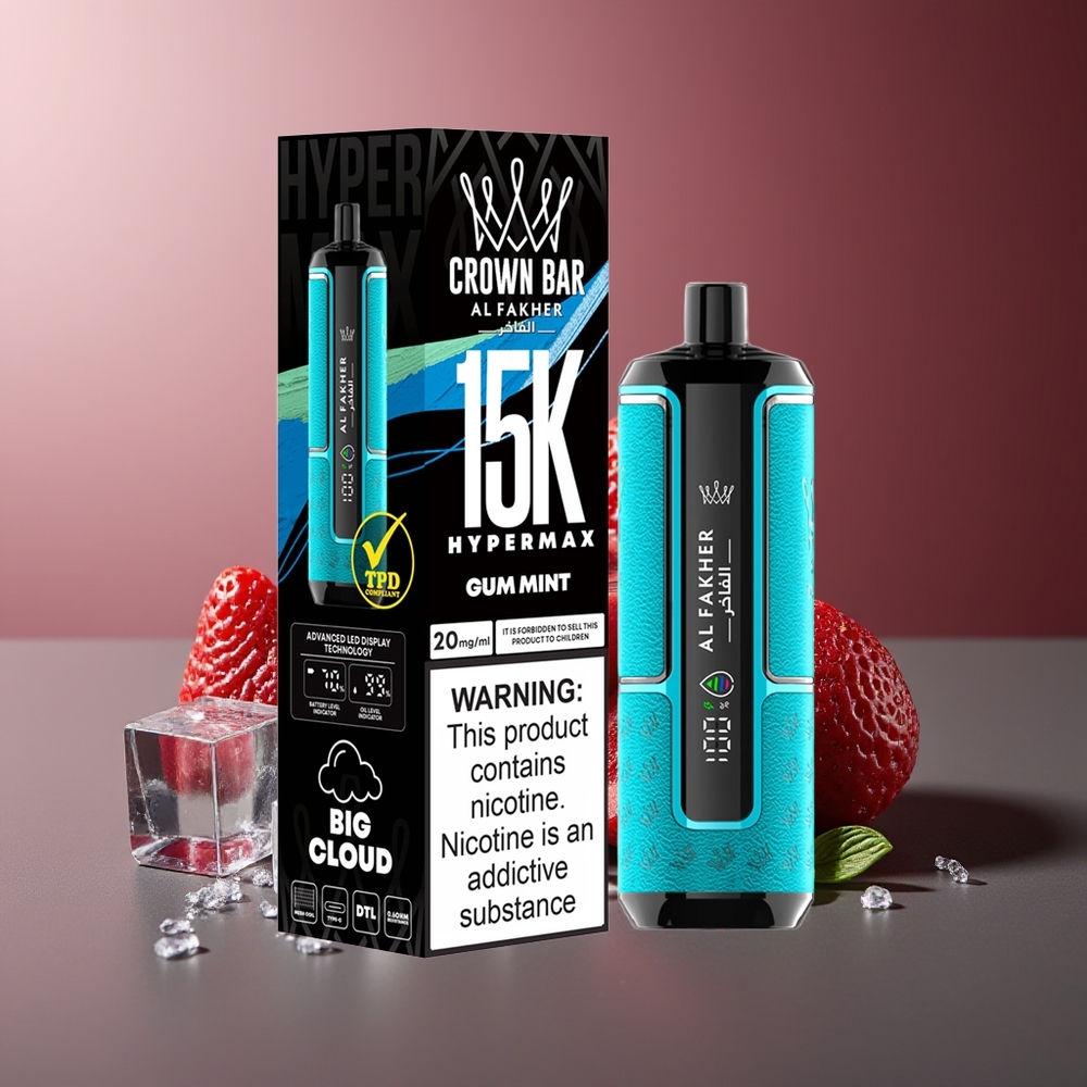 Al Fakher Crown Bar 15K Guma de Mentă Compact Portabil