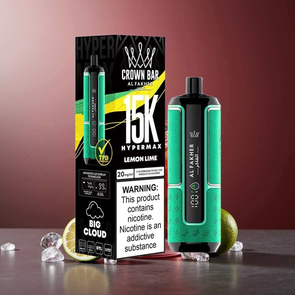 Al Fakher Crown Bar 15K Lămâie Lime Compact Portabil