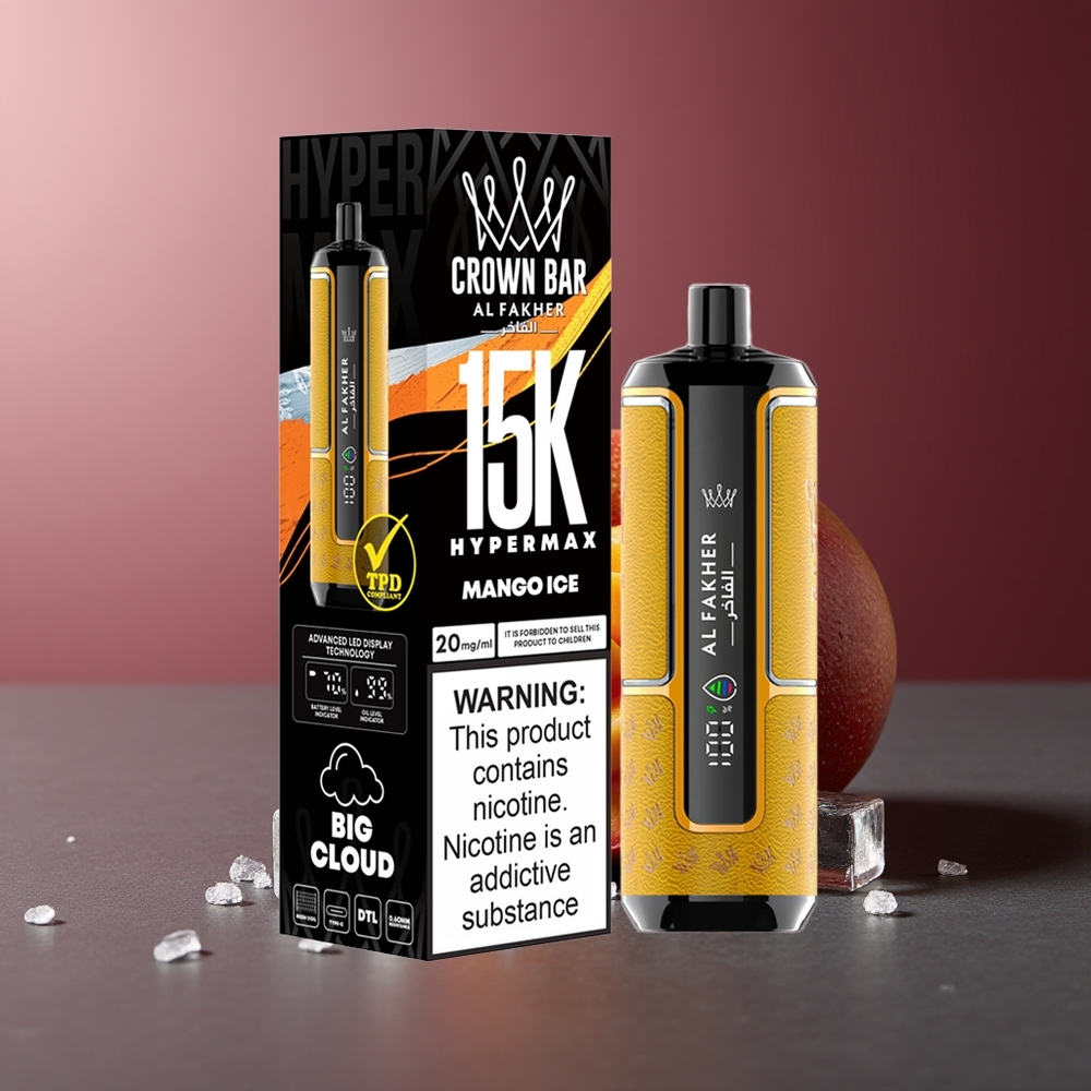 Al Fakher Crown Bar 15K Mango Gheață Portabil Hypermax