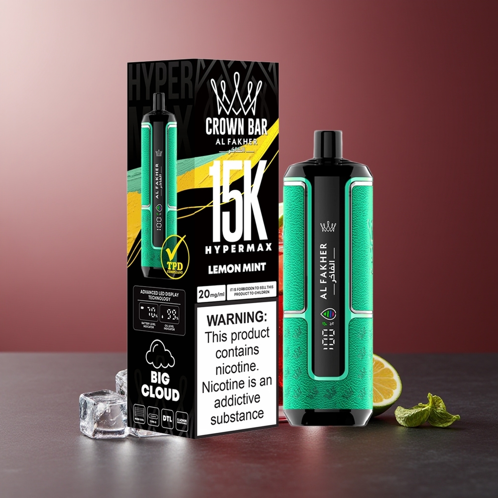 Al Fakher Crown Bar 15K Portabil Lămâie Mentă