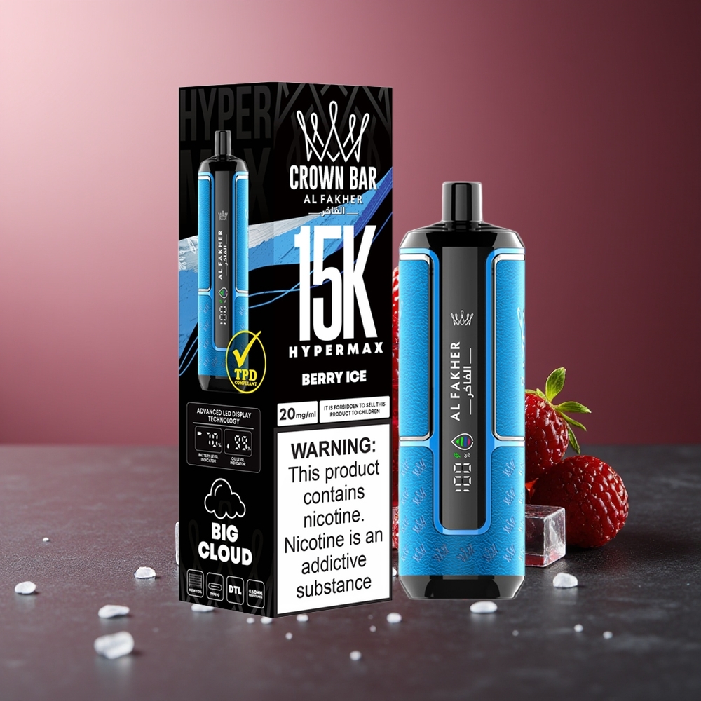 Al Fakher Crown Bar 15K Ușor Portabil Berry Gheață