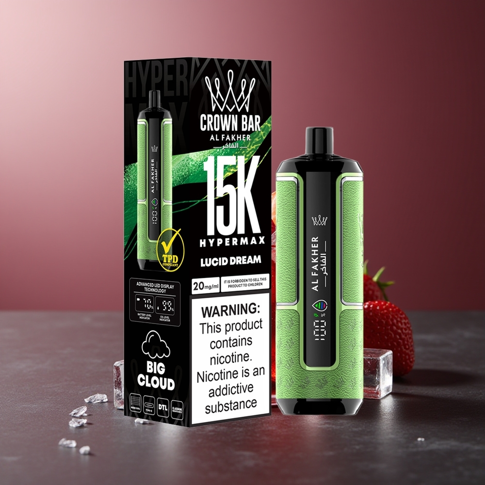 Al Fakher Crown Bar 15K Vis Vaporizor Dispozabil Portabil Vis Lucid