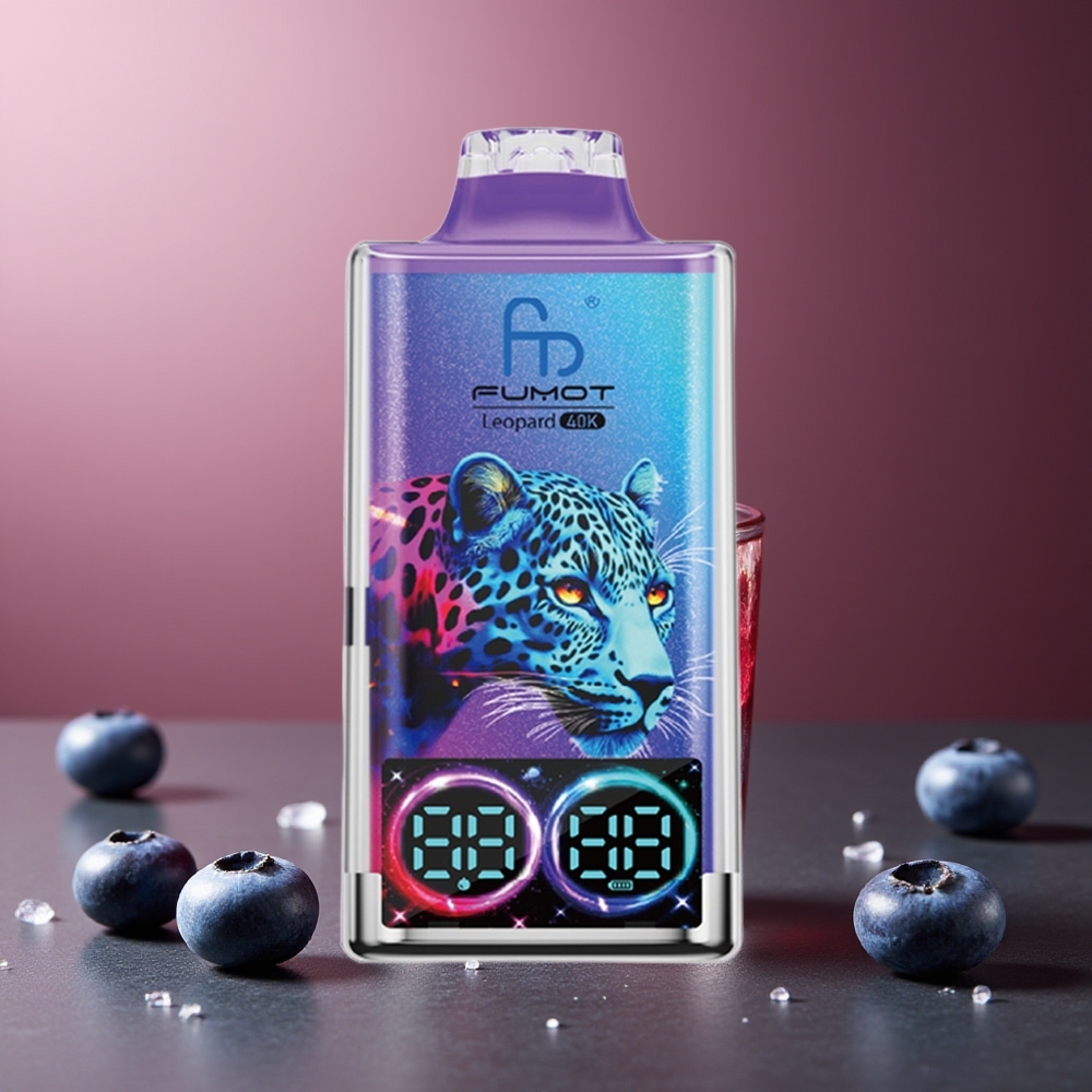 Fumot Leopard 40K Puffs Afumător Dispozabil Afină pe Gheață Dual Mesh Type-C