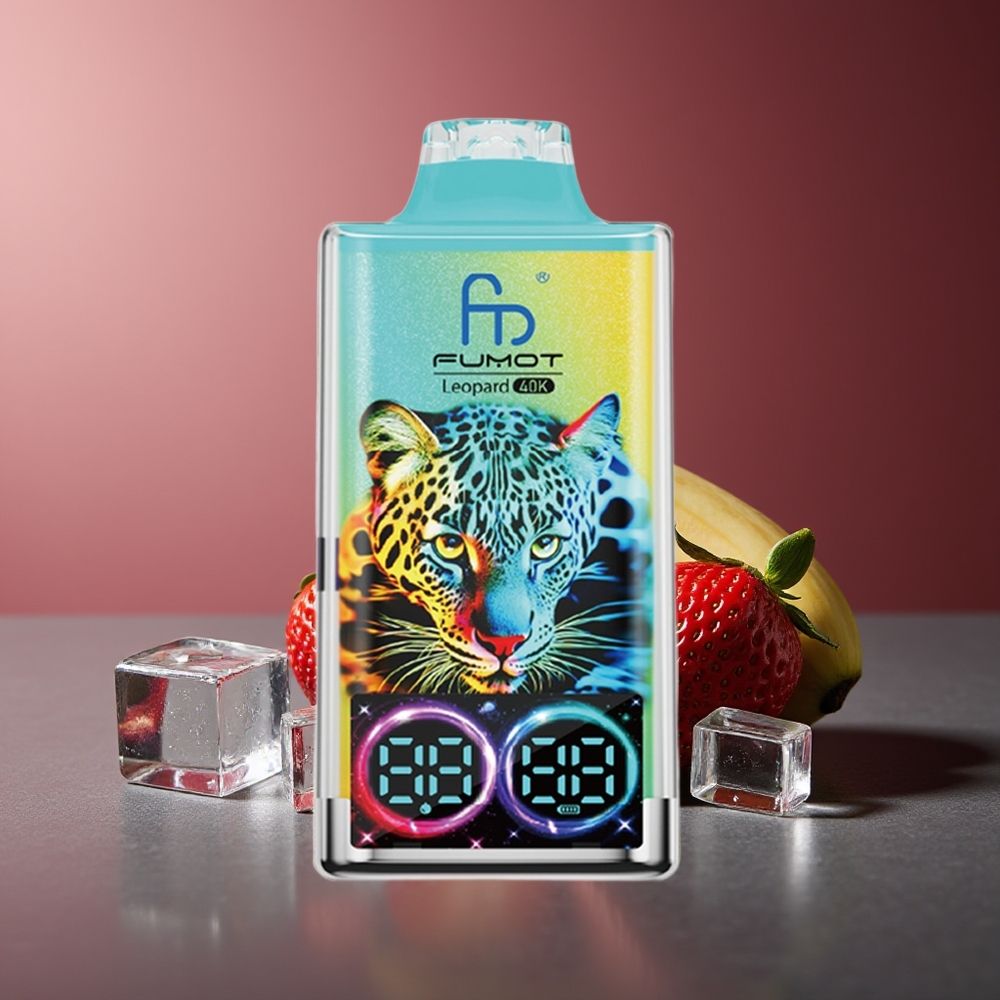 Fumot Leopard 40K Puffs Capsuni Banană Dual Mesh Digital Tube