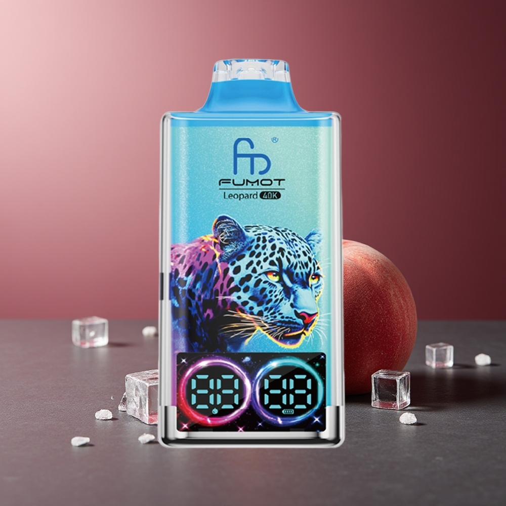 Fumot Leopard 40K Pufuri piersică fructe de pădure Dual Mesh Type-C