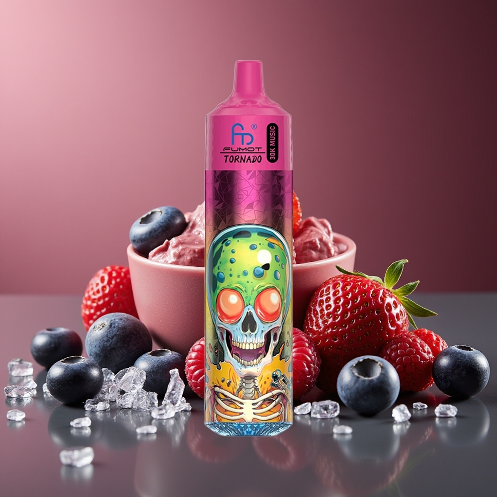 Fumot RandM Tornado 30000 Pufuri Afine Zmeură Înghețată de Vanilie 30mL 5%