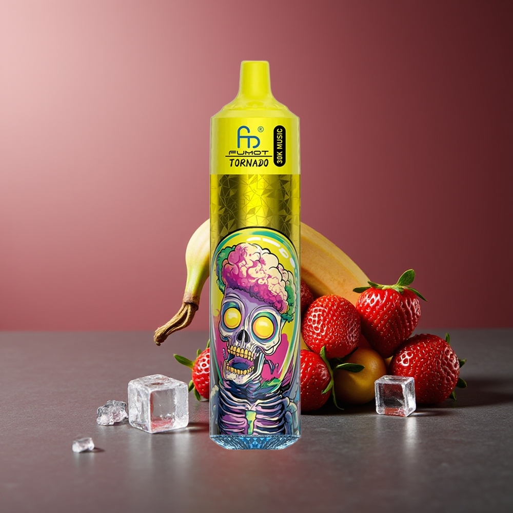Fumot RandM Tornado 30000 Pufuri Banana Căpșuni 30mL 600mAh
