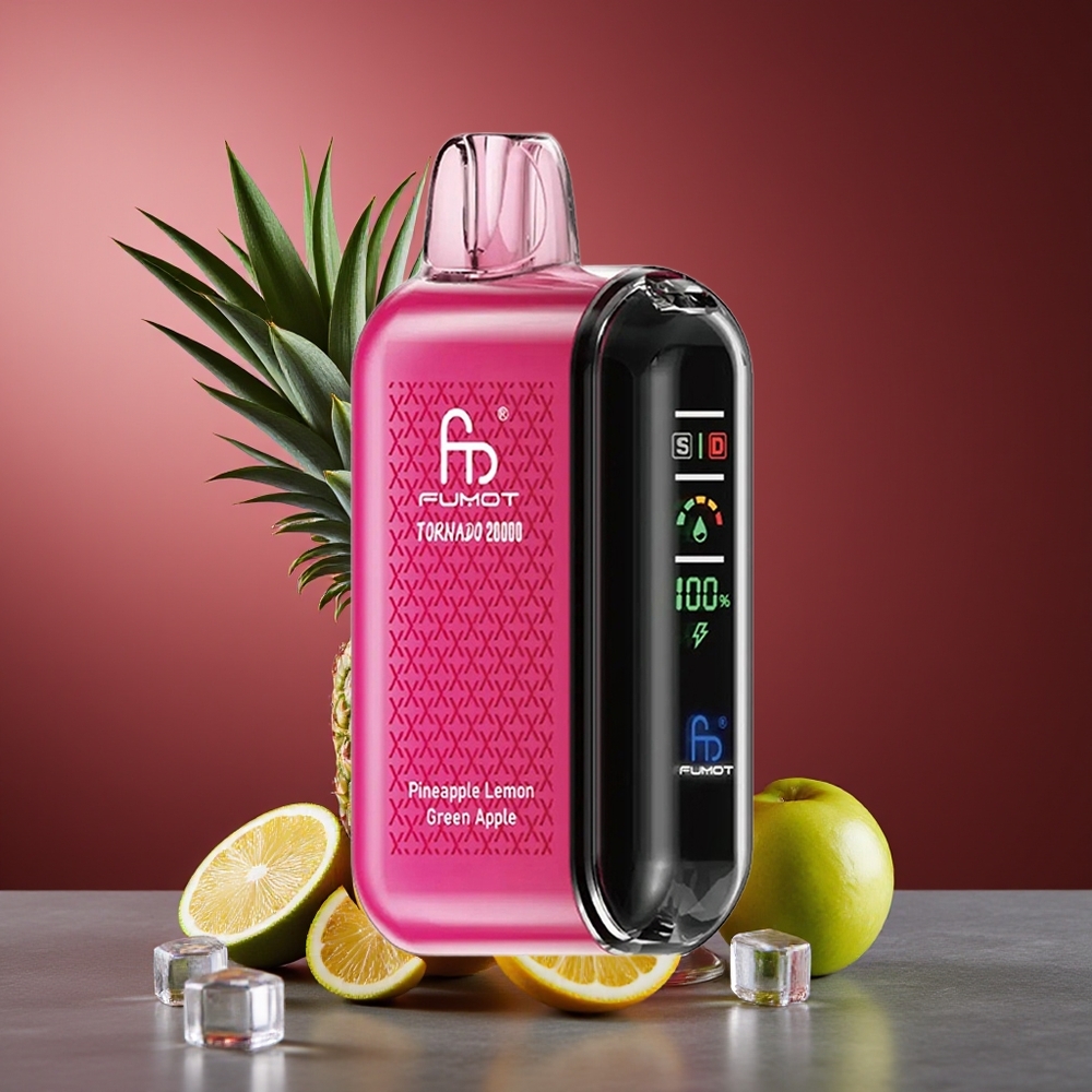Fumot Tornado 20000 Pufuri Ananas Lămâie Măr Verde Dual Mesh Smart Display