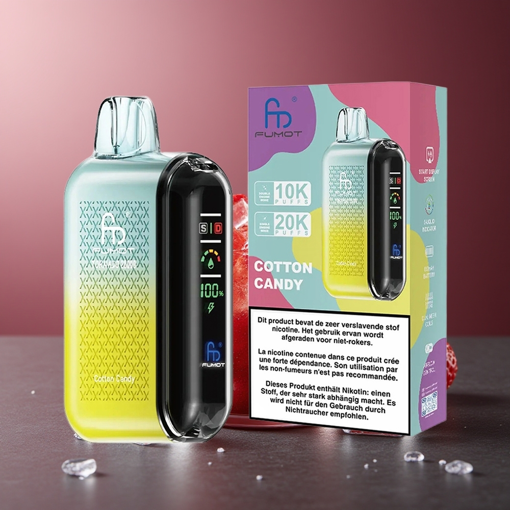Fumot Tornado 20000 Pufuri Bomboană de Bumbac Dual Mesh Coil Smart Display