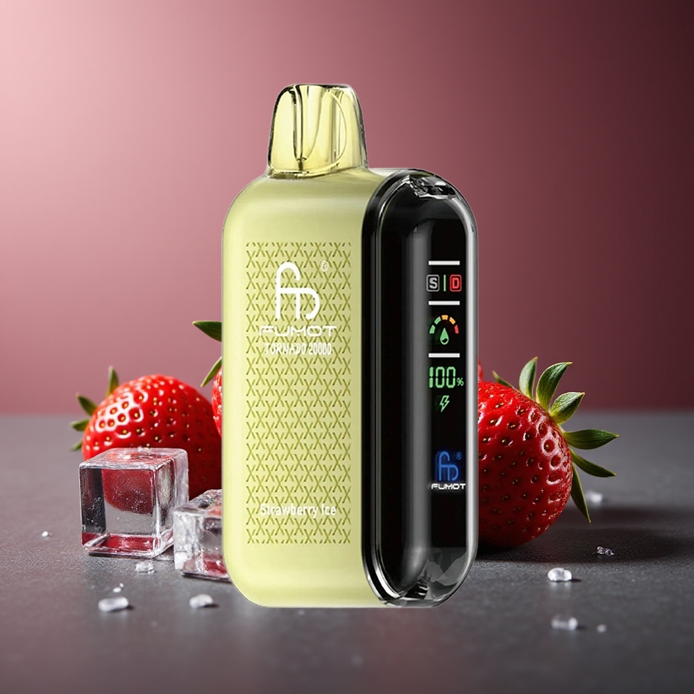 Fumot Tornado 20000 Pufuri Căpșuni Gheață Dual Mesh Smart Display