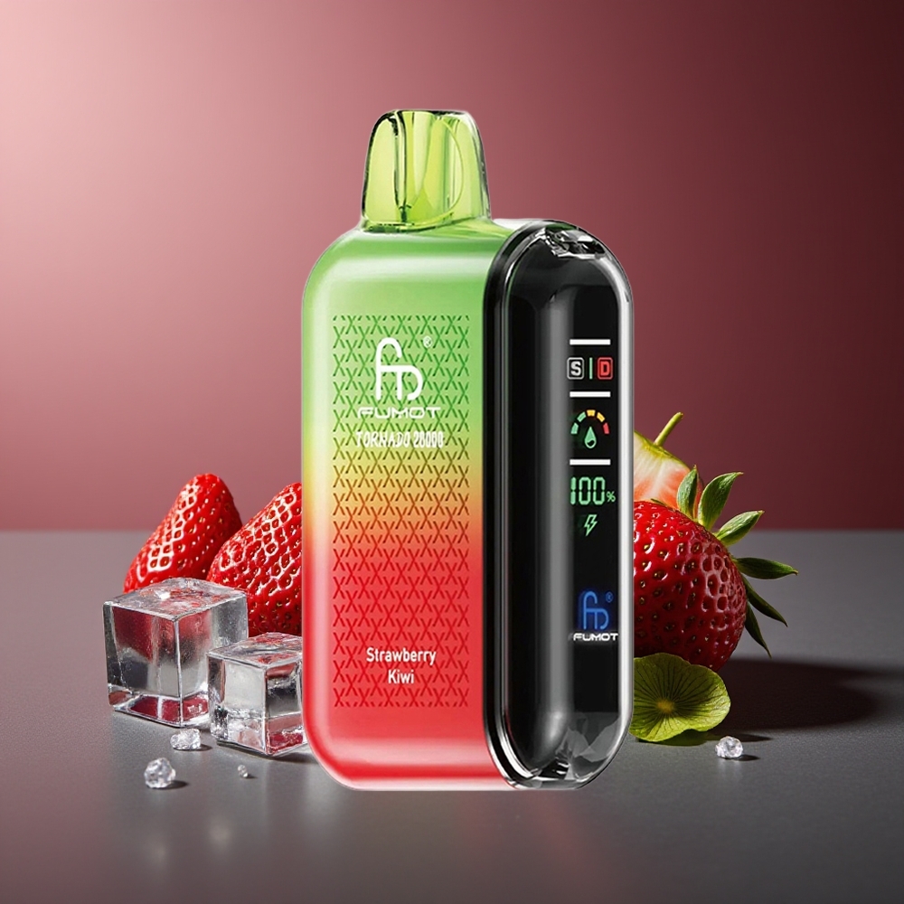 Fumot Tornado 20000 Pufuri Căpșuni Kiwi Dual Mesh Smart Display