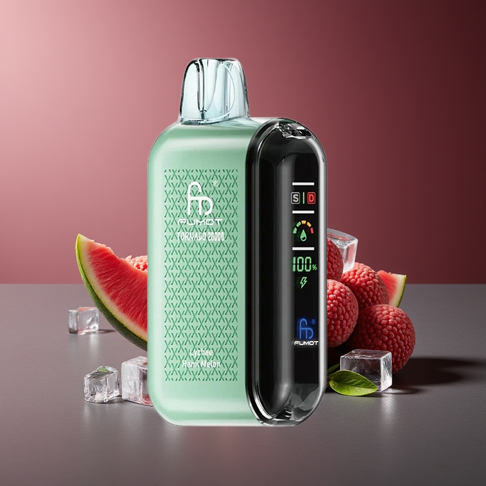 Fumot Tornado 20000 Pufuri Litchi Pepene Dulce Dual Mesh Coil Smart Display