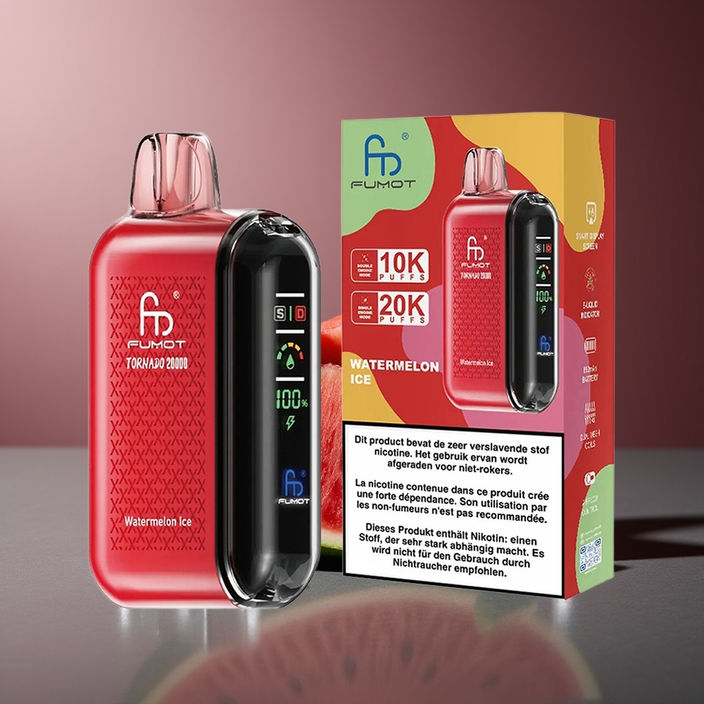 Fumot Tornado 20000 Pufuri Pepene Gheata 20ml Dual Mesh Coil