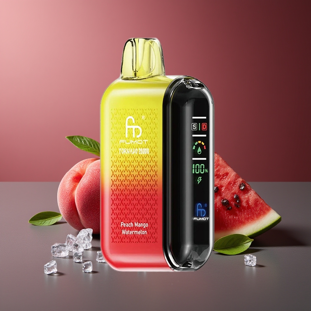 Fumot Tornado 20000 Pufuri piersică mango pepene galben Dual Mesh Smart Display