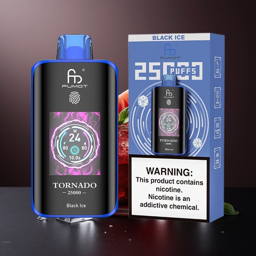 Fumot Tornado 25000 Pufuri Black Ice Ecran HD Baterie 700mAh