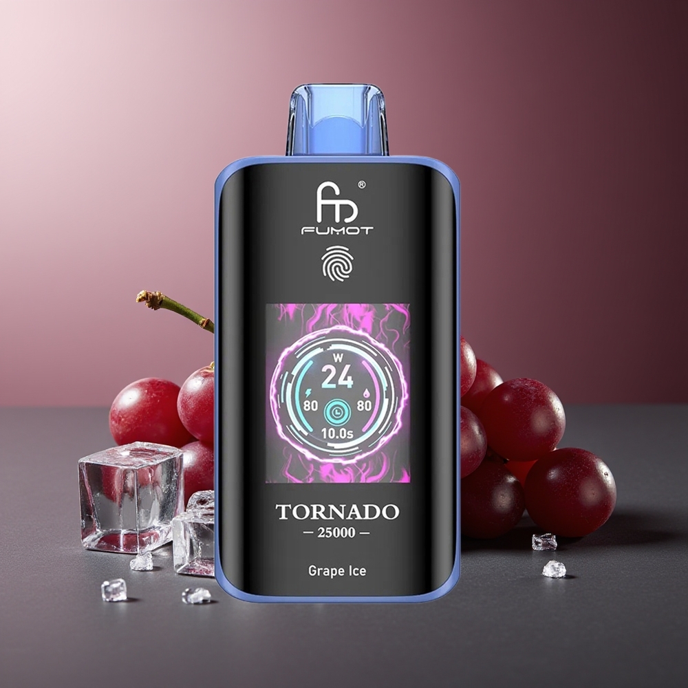 Fumot Tornado 25000 Pufuri Gheață de Struguri Baterie Reîncărcabilă 700mAh Port Type-C