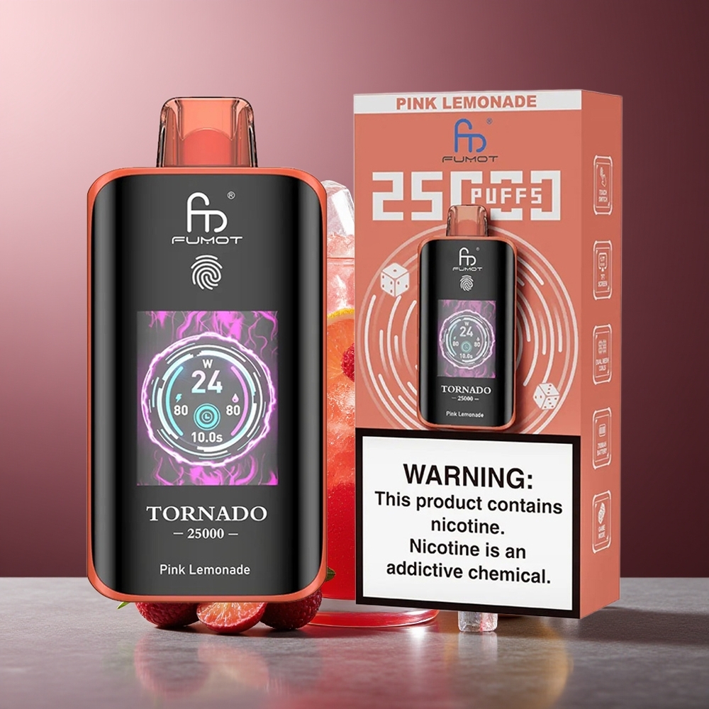 Fumot Tornado 25000 Pufuri Limonadă Roz Baterie 700mAh 20ml
