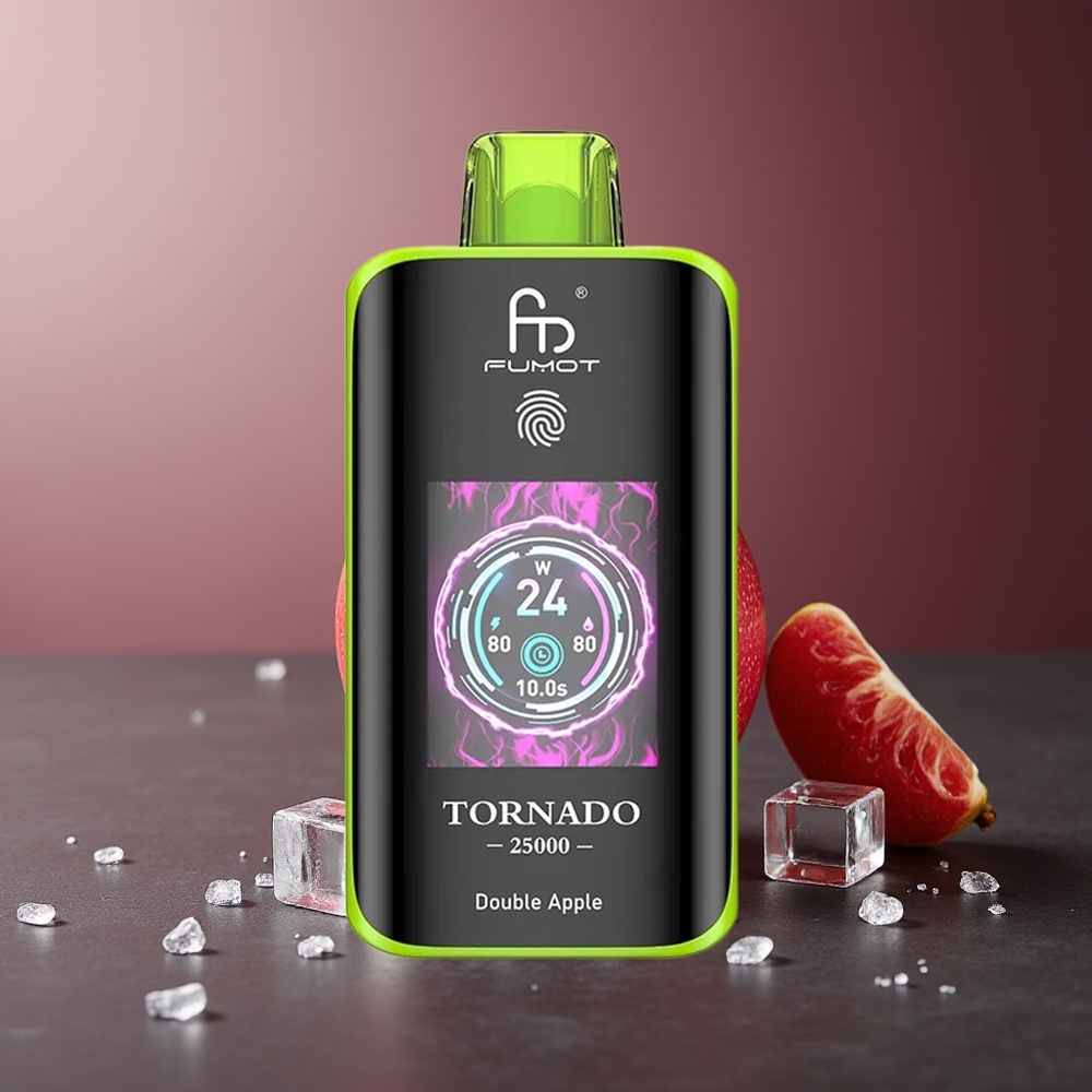 Fumot Tornado 25000 Pufuri Măr Dublu Baterie 700mAh Tip-C