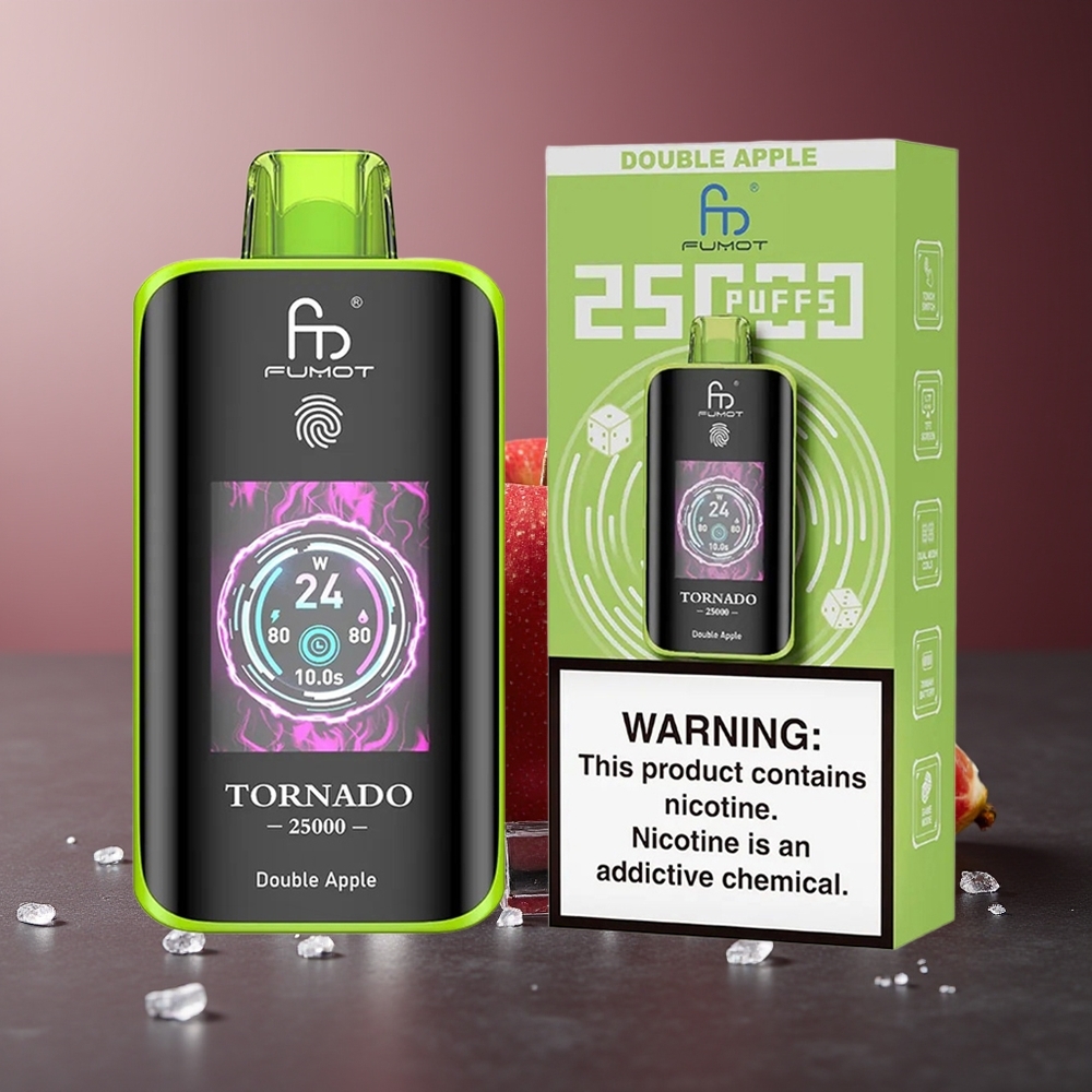 Fumot Tornado 25000 Pufuri Măr Dublu Baterie 700mAh Tip-C