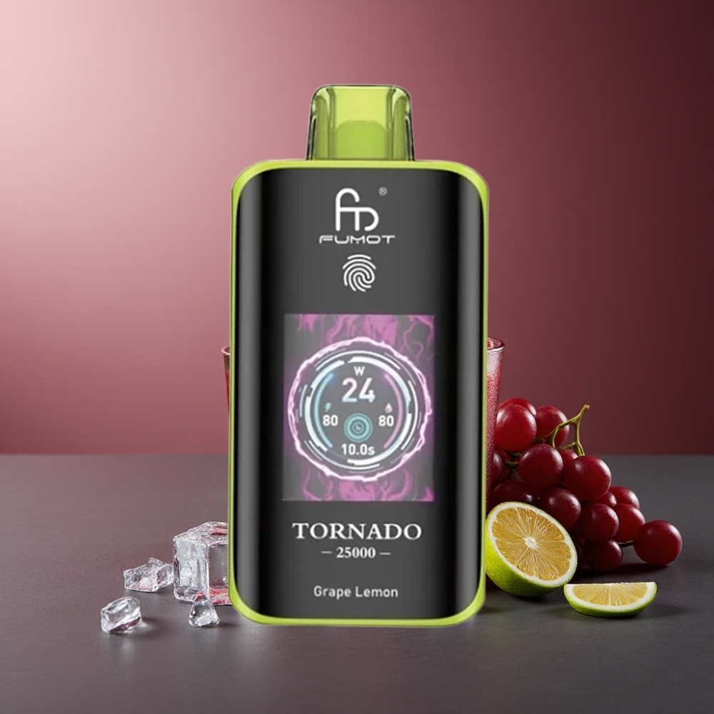 Fumot Tornado 25000 Pufuri Struguri Lămâie Baterie Reîncărcabilă 700mAh Port Type-C