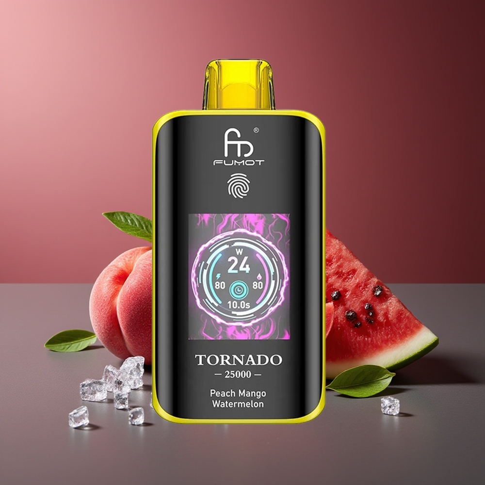 Fumot Tornado 25000 Pufuri piersică mango pepene galben Baterie 700mAh Tip-C