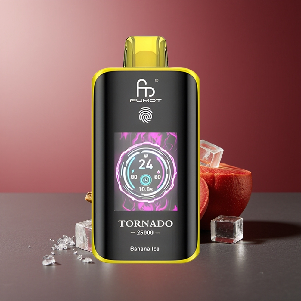 Fumot Tornado 25000 de Pufuri Banana Gheață Baterie Reîncărcabilă 700mAh Tip-C