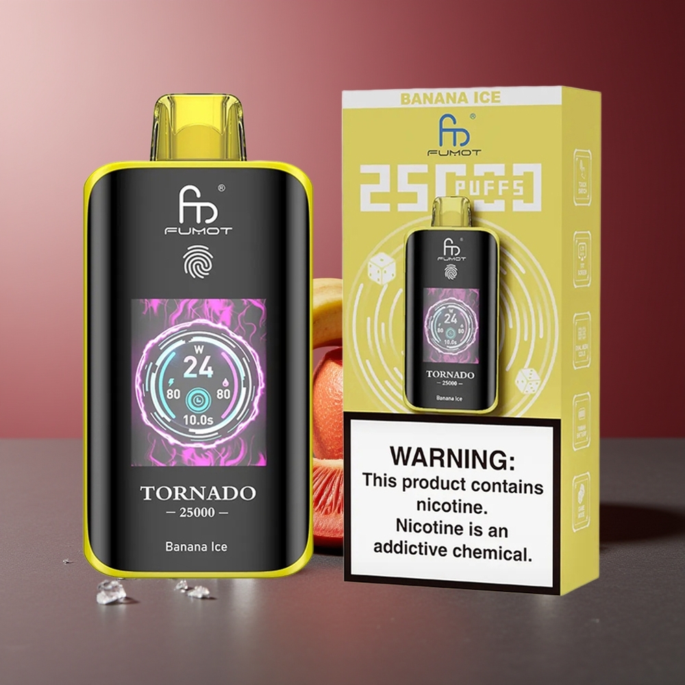 Fumot Tornado 25000 de Pufuri Banana Gheață Baterie Reîncărcabilă 700mAh Tip-C