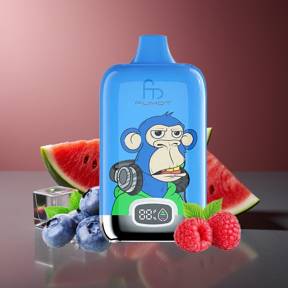 Fumot Tornado Digital Box 12000 Pufuri Capsuni Pepene Verde 20ml Mesh