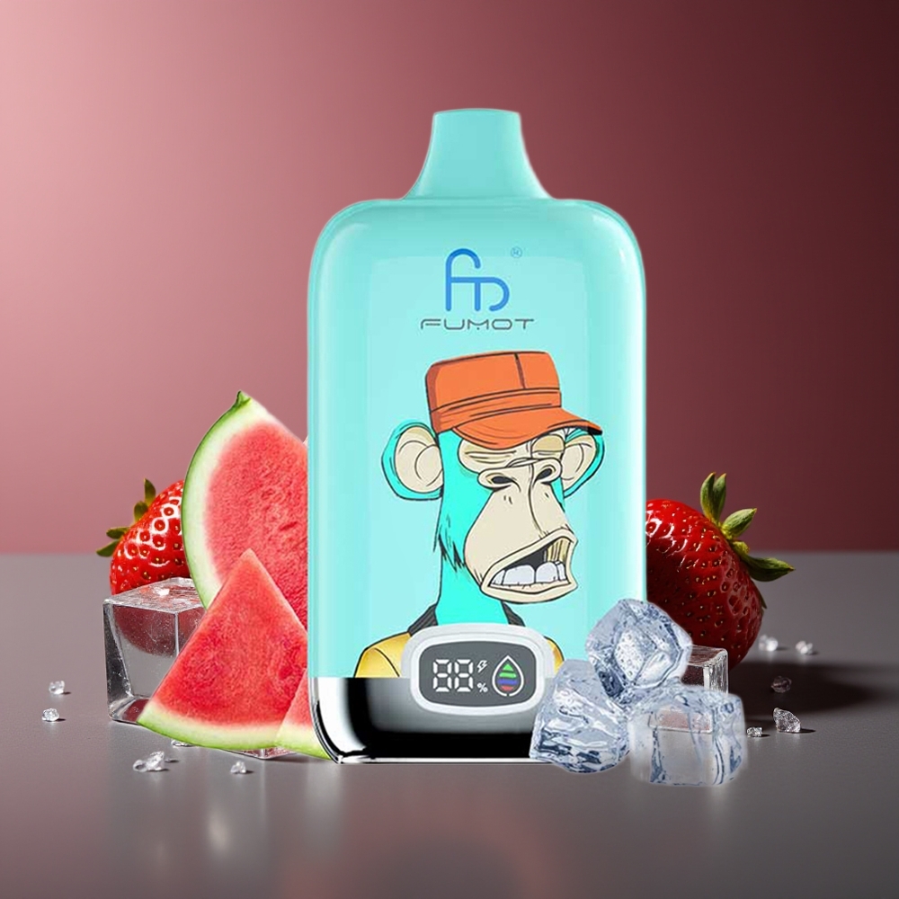 Fumot Tornado Digital Box 12000 Pufuri Gogoasa cu Căpșuni 20ml Reîncărcabil