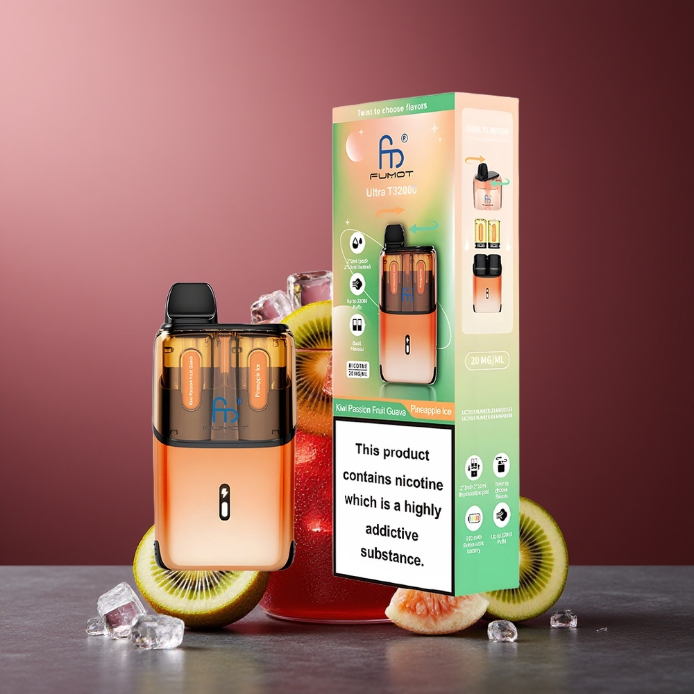 Fumot Ultra T32000 32000 Pufuri Kiwi Fructul Pasării Guava - Ananas Gheață cu Încărcare Rapidă Type-C și Coil Mesh Avansat