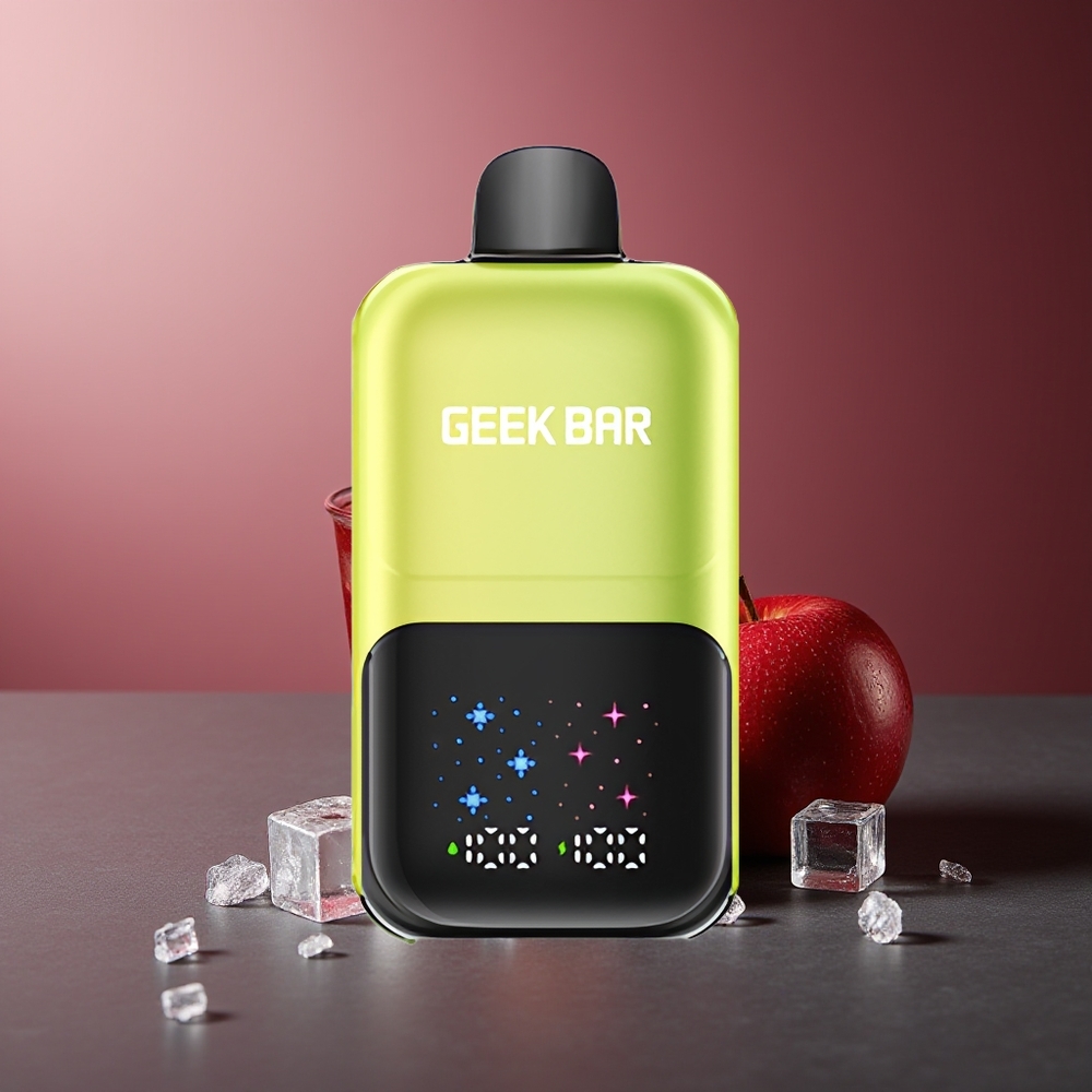 GEEK BAR 2GO 50000 Pufuri Măr Acru Gheață 20ml Ecran Mare Baterie Reîncărcabilă