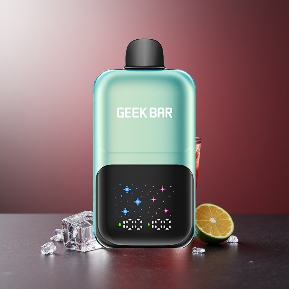 GEEK BAR 2GO 50000 Pufuri Menta Răcoroasă Gheață ecran mare baterie reîncărcabilă