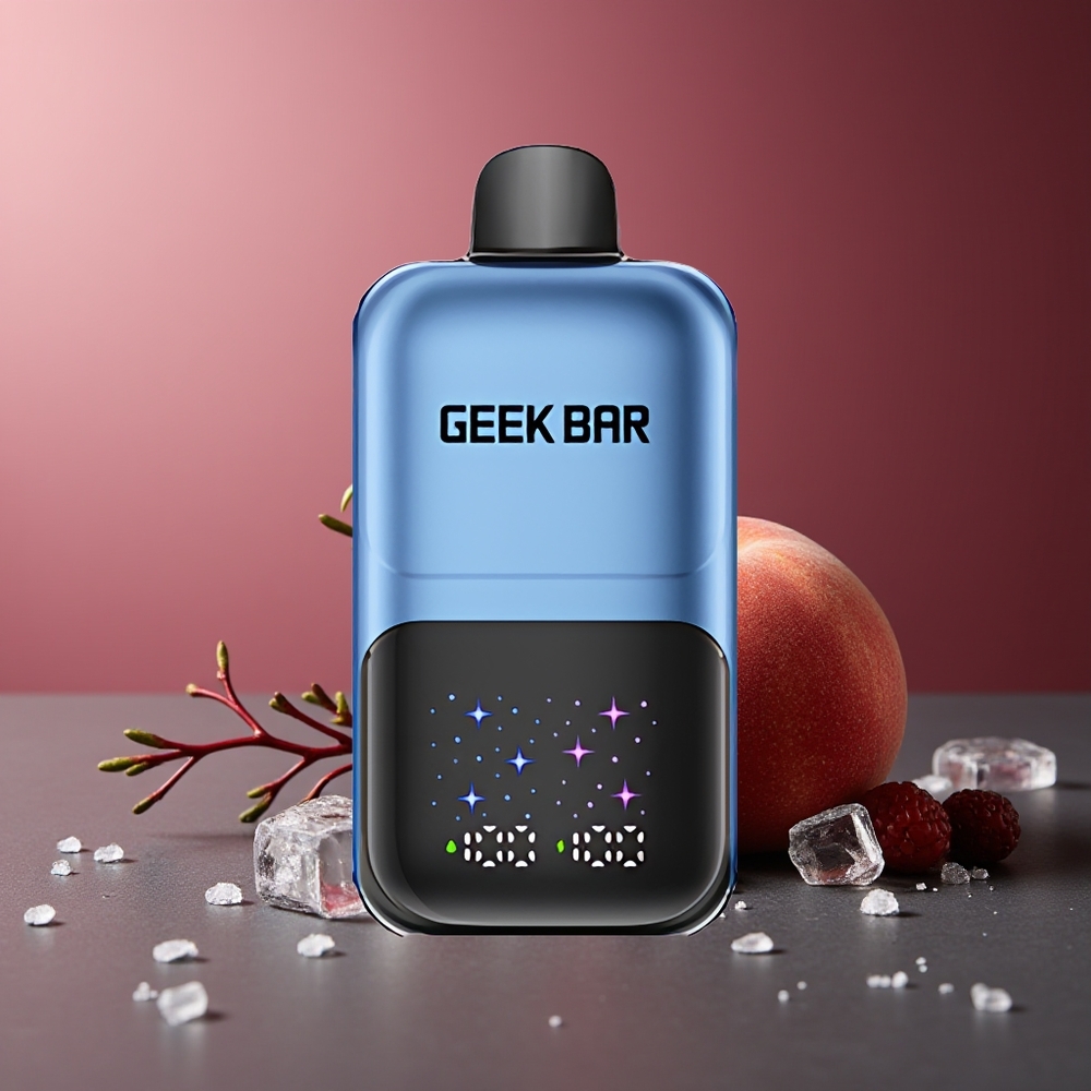 GEEK BAR 2GO 50000 Pufuri piersică & fructe de pădure Ecran Mare Baterie Reîncărcabilă