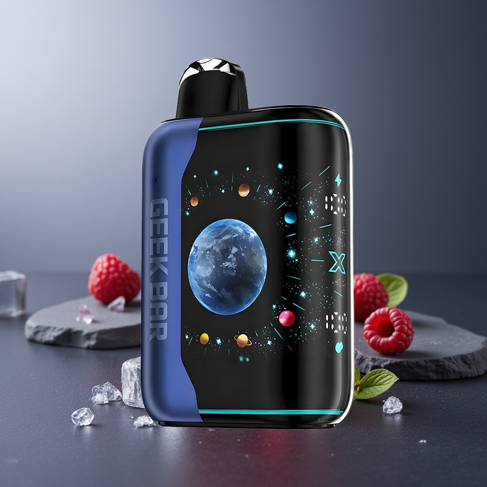 GEEK BAR Platinum Edition 25000 Pufuri Afine Raze Albastre Gheață 20mL 2% Nicotină