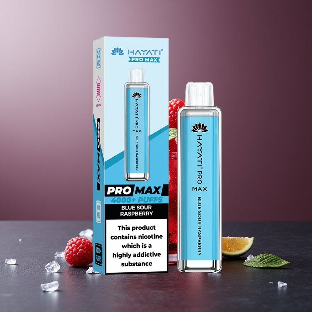 Hayati Pro Max 4000 Pufuri Dispozabil Vapă Afine Aceroase Albastre cu 5% Nicotină și Baterie 1400mAh