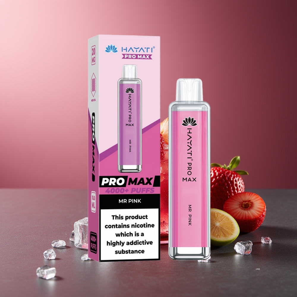 Hayati Pro Max 4000 Pufuri Dispozabil Vape Domnul Roz 2% 1400mAh