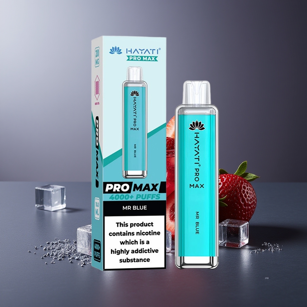 Hayati Pro Max 4000 Pufuri Reîncărcabil Mr Albastru
