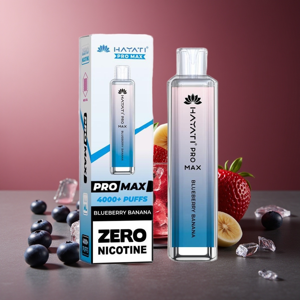 Hayati Pro Max 4000 Pufuri Vape Afine Banană 2ml 2%