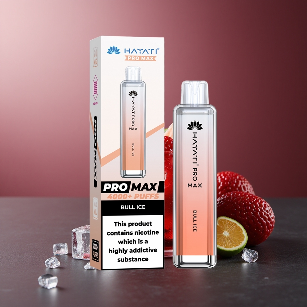 Hayati Pro Max 4000 Pufuri Vape Gheață de Taur Reîncărcabil 5% Nicotină