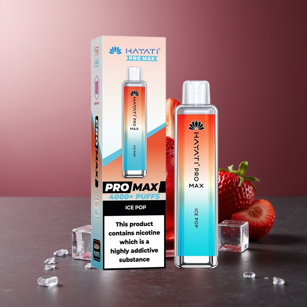 Hayati Pro Max 4000 Pufuri Vape Ice Pop Reîncărcabil cu 5% Nicotină