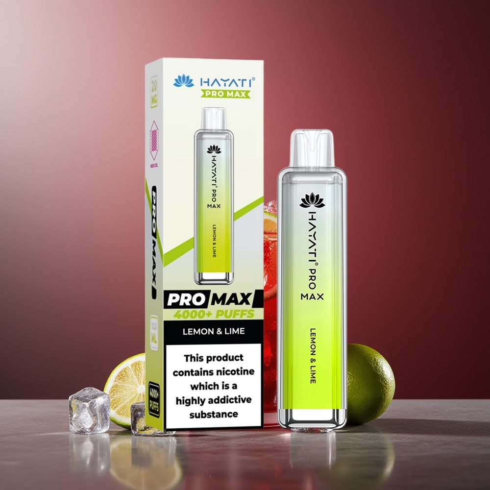 Hayati Pro Max 4000 Pufuri Vape Lămâie & Lime Reîncărcabil 5% Nicotină