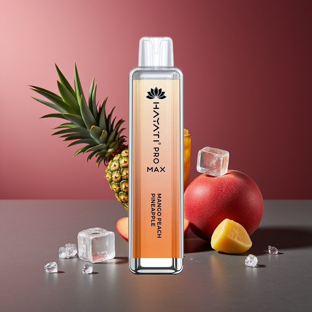 Hayati Pro Max 4000 Pufuri Vape Mango Pișca Ananas Baterie Reincarcabil LED